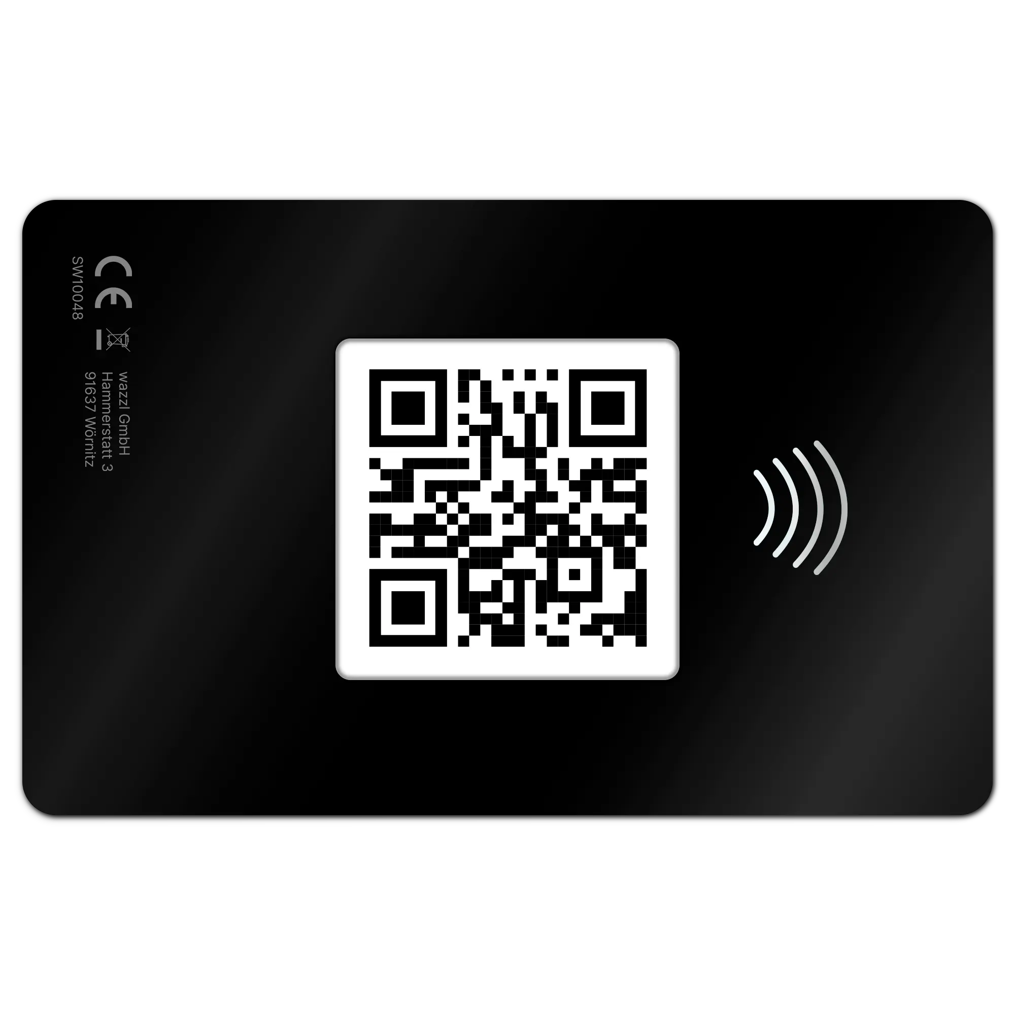 Biglietto da visita personalizzabile in metallo antracite (Laser) - Biglietto da visita digitale NFC